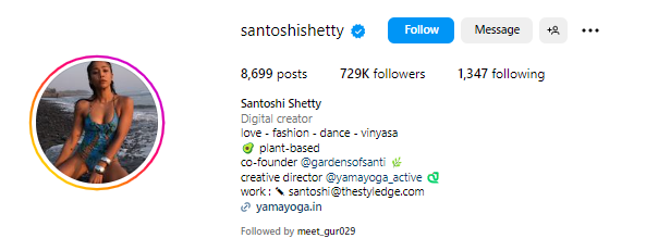 9. Santoshi Shetty (@santoshishetty)